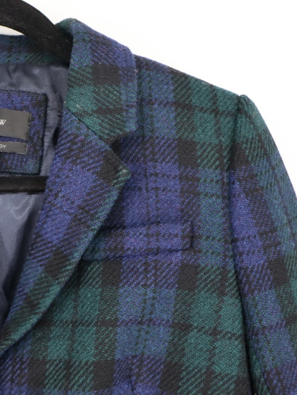 J.Crew Schoolboy Blazer Women’s 8 Black Watch Plaid 100% Wool Tartan Preppy - Picture 10 of 16